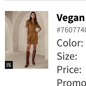 Vegan Suede dress, size Medium